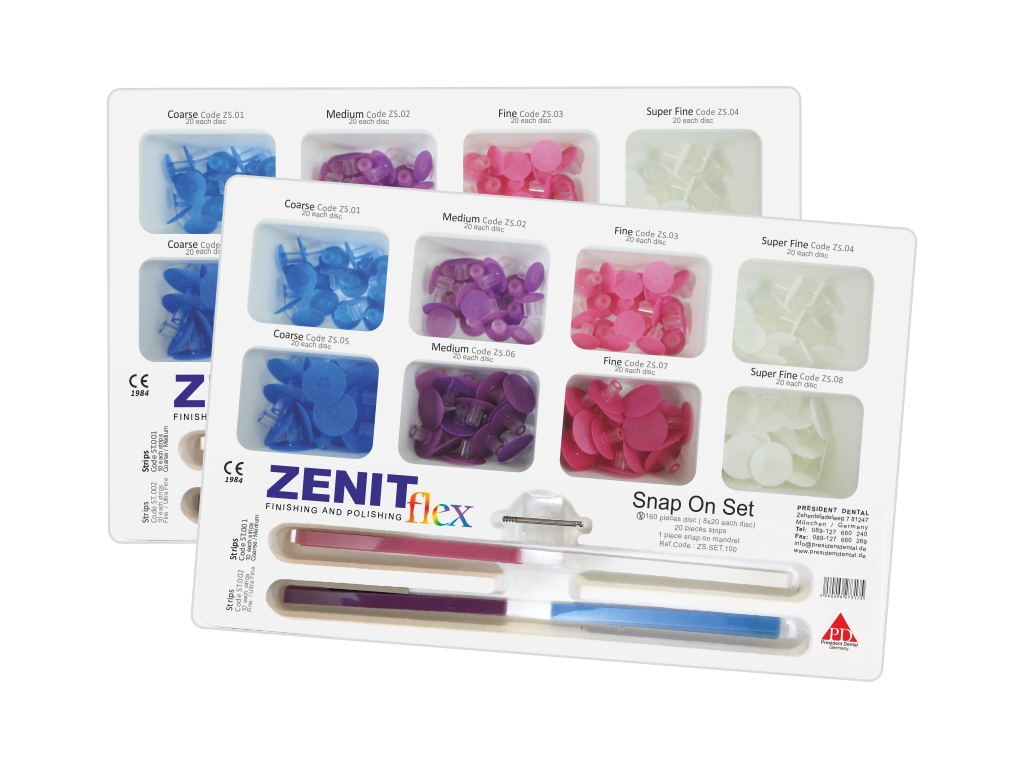 PRESIDENT DENTAL ZENIT FLEX SNAP ON Bitirme ve Polisaj Seti