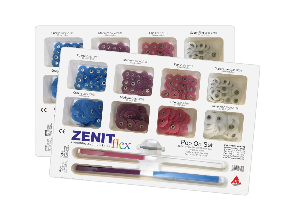 PRESIDENT DENTAL ZENIT FLEX POP ON Bitirme ve Polisaj Seti
